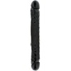 Doc Johnson Jr. Veined Double Header Flexible 12'' PVC Model - Juodas