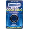 Doc Johnson TitanMen Stretch-To-Fit Flexible Ring Juodas TPR