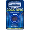 Doc Johnson TitanMen Stretch-to-Fit Juodas Adjustable Ring TPR