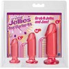 Doc Johnson Crystal Jellies Set Intimate Training 3 Sizes Clear
