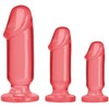 Doc Johnson Crystal Jellies Set Intimate Training 3 Sizes Clear