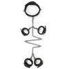 EasyToys Bondage Set - Adjustable Faux Leather Collar &amp; Cuffs Kit