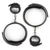 EasyToys Thigh &amp; Wrist Cuff Set Adjustable Faux Leather Juodas
