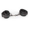 EasyToys Faux Leather Adjustable Handcuffs Juodas 11-28cm Soft Lining