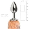 Easytoys lapės uodegos analinis kištukas su kailiu užpakaliuku
