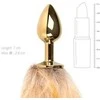 Easytoys Rimba Aliuminio Plug with Faux Fox Tail - Sidabrinis &amp; Pilkas, Medium Size