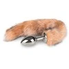 EasyToys Aliuminio Fox Tail Plug Sidabrinis Faux Fur 40cm
