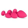 Rožinė EasyToys Silicone Jewel Plug Set Rožinė - 3 Sizes, Decorative Base