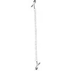 EasyToys Adjustable Metal Nipple Clamps with Chain - Sidabrinis Finish