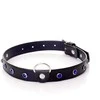 Fetish B Series Bdsm bondage dominantinė apykaklė 2cm odinė tamsiai mėlyna