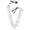 Fetish B Series Fetish B serijos spenelių spaustukai su grandinėle ir dygliuotais BDSM bondage