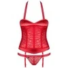 Gorset stringi sex komplet obsessive flameria s/m