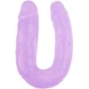 Hi Rubber Bent dvigubas styguotas dildo lesbietiškam seksui 18 cm