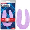 Hi Rubber Bent dvigubas styguotas dildo lesbietiškam seksui 18 cm