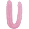 Hi Rubber Labas Rubber Bent rožinė vingiuota dildo lesbietiška seksas 22,5 cm