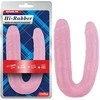 Hi Rubber Labas Rubber Bent rožinė vingiuota dildo lesbietiška seksas 22,5 cm