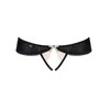 Obsessive 826-THC-4 L/XL Crotchless Thong with Lace and Bow Accent