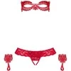 Obsessive - Hetea 3 pcs Set Raudona L/XL