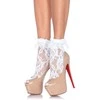 Leg Avenue Europe Leg Avenue Apatiniai drabužiai-LACE ANKLET WITH RUFFLE Baltas OS