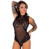 Livco Corsetti Bodies Livco Corsetti Sagen LC90694 Lace Mesh Bodysuit Juodas L/XL