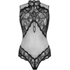 Livco Corsetti Bodies Livco Corsetti Sagen LC90694 Lace Mesh Bodysuit Juodas L/XL