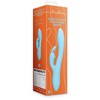 Loveline By Shots Mėlyna Loveline Ribbed Ultra Soft Silicone Rabbit Vibrator Glacial Mėlyna