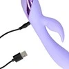 Loveline By Shots Loveline Smooth Silicone Rabbit Vibrator Digital Lavender Dual Action