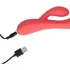 Loveline By Shots Rožinė Loveline Smooth Ultra Soft Silicone Dual Action Vibrator Rožinė 21 cm