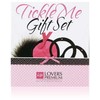 Lovers Premium Rožinė LoversPremium Tickle Me Rožinė Sensory Bondage Set with Feather and Blindfold