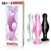 Lovetoy Baltas supaprastintas stiklinis sekso analinis kištukas 11,5 cm