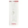 Lovetoy Baltas supaprastintas stiklinis sekso analinis kištukas 11,5 cm