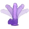 Lovetoy 7" Jelly Studs Crystal Dildo vidutinė violetinė