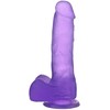 Lovetoy 7" Jelly Studs Crystal Dildo vidutinė violetinė