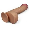 „Lovetoy“ didelis, gyslotas, kūno spalvos penis su siurbtuku 28,5 cm