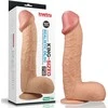 „Lovetoy“ didelis, gyslotas, kūno spalvos penis su siurbtuku 28,5 cm