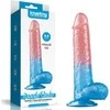 Lovetoy Dviejų spalvų dildo stiprus siurbtukas orgazmo varpos