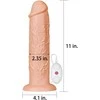 LoveToy 11 colių realistiškas ilgas vibruojantis dildo
