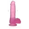 Lovetoy Rožinė 7"" Jelly Studs Crystal Dildo Medium Rožinė