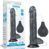 Lovetoy Juoda dildo styguotas siurbtukas ir ejakuliacija 28 cm