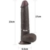 LOVETOY 9'' Sliding-Skin Dildo Coffee