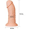 LoveToy 9,5 colio realistiškas lenktas dildo