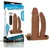 LoveToy Pridėkite 2 colių „Pleasure X Tender“ vibruojančią dvigubą penio rankovę