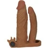LoveToy Pridėkite 2 colių „Pleasure X Tender“ vibruojančią dvigubą penio rankovę