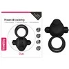 Lovetoy Silikoninis varpos žiedas „Power Clit Duo“ – juodas