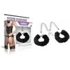 Lovetoy Fluffy juoda BDSM rankų ir kojų antrankiai