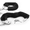 Lovetoy Fluffy juoda BDSM rankų ir kojų antrankiai