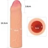 Lovetoy Pridėti 2,5 cm revoliucinį silikoninį „Nature“ ilgintuvą neapipjaustytam