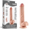 LoveToy 9,5 colio slankiojančios odos dvigubo sluoksnio dildo