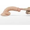 Lovetoy 7,5 colio ilgio itin stiprus vibruojantis dildo su minkšta oda