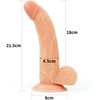 Lovetoy Strap-on lankstus dildo tikroviškas penis 21 cm